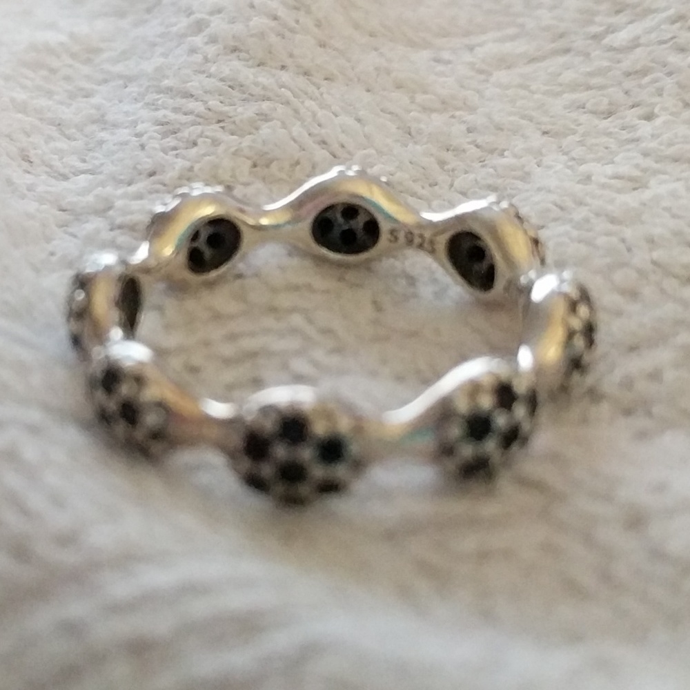 Pandora Black CZ Love Pod Ring